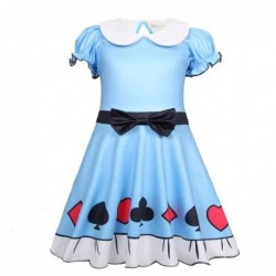 Size is 3T-4T(100cm) Tutu Bow Front Little Girls Short Sleeves Lol Surprise Doll Dress Birthday Party Outfit Kids 3T-8T