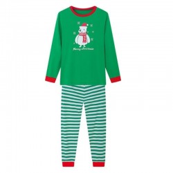 Size is 1T-2T Pants Christmas Family Pajamas Merry Christmas Snowman Top Striped