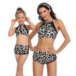 Size is 2T-3T(104cm) Leopard Family Matching 2 Pieces Swimwear Mommy And Me Tankini Leopard Printed Dad Swiming Shorts