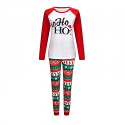 Size is 1T-2T Matching Family Christmas Pajamas Hoho Print Top Snowflake Pants