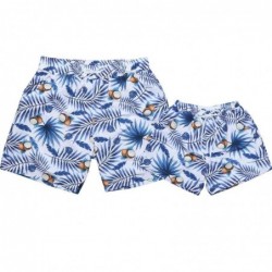 Size is 2T-3T(104cm) Dad and Me Swiming Shorts Family Matching Swimwear 2 Pieces Floral Printed Mommy White Ruffle Top