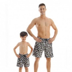 Size is 2T-3T(104cm) Sexy Cut Out Back Mommy And Me Tankini Family Matching 1 Pieces Swimwear Leopard Dad Swiming Shorts
