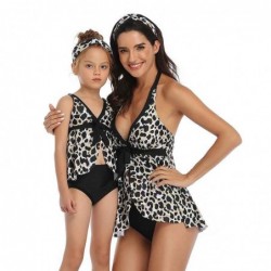 Size is 2T-3T(104cm) Leopard Halter Backless Mommy And Me Tankini Family Matching 2 Pieces Swimwear Floral Printed Dad Swiming S