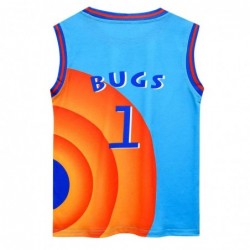 Size is 6T-7T(120cm) Youth Shorts Set Cosplay Space Jam 2 For Kids Short Sleeve Boys' Basketball Jersey 6T-14T Number 1