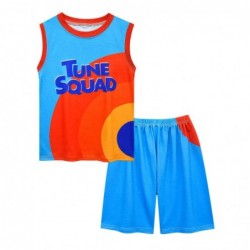 Size is 6T-7T(120cm) Cosplay Space Jam 2 Youth Basketball Jersey for Kids Short Sleeve Boys' Shorts Set 6T-14T