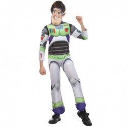 Size is 2T-3T XS(110cm) Kids Cosplay Buzz Lightyear Jumpsuit Outfit Costumes With Mask For Halloween Party 2T-12T