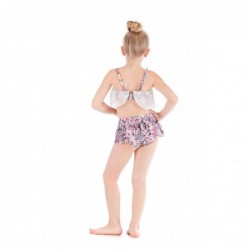 Size is S(0.5T-1T) Halter Lace Ruffle Off Shoulder Mommy and Me Matching Swimsuits 2 Pieces Swimwear Floral Print Swim Skirt
