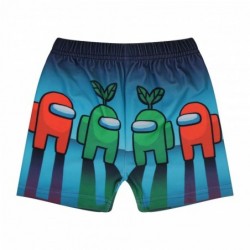 Size is 5T-6T(120cm) For Boys Among Us Print Swimsuit Trunks 1 Pieces Surfing With Cap 5T-13T