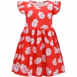Size is 2T-3T(100cm) Cos Lilo & Stitch Lilo Pelekai Ruffle Sleeve Casual Dress For Girls One Piece Crew Neck Summer Outfits