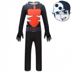 Size is 4T-5T(110cm) Kid Cosplay TEAM WGF LYON Jumpsuit Long Sleeve Costumes Zipper Back With Mask For Halloween